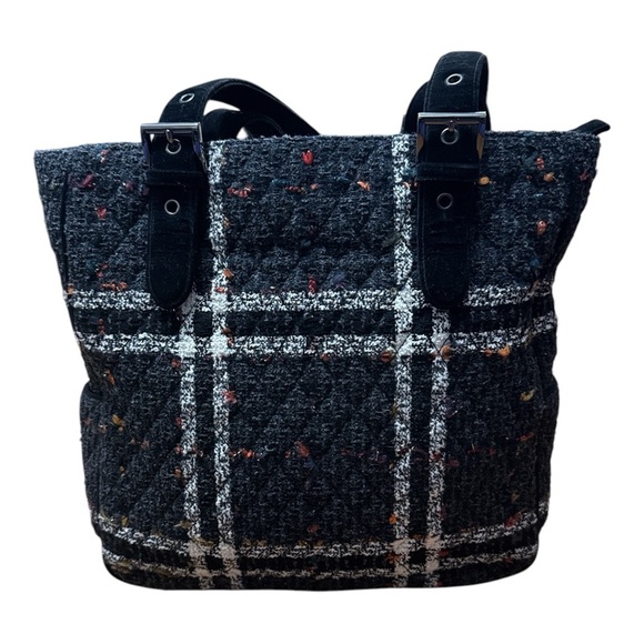 Vera Bradley Handbags - Vera Bradley Black and White Textured Tote Bag
